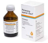 Ретинола ацетат-ЛекТ масл. р-р для приема внутрь и наружного прим. 3,44% 50мл флакон №1