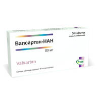 Валсартан-НАН таблетки п/о 80мг упаковка №30