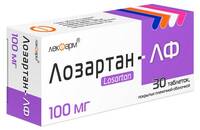 Лозартан-ЛФ таблетки п/о 100мг упаковка №30