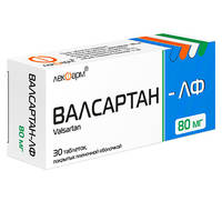 Валсартан-ЛФ таблетки п/о 80мг упаковка №30