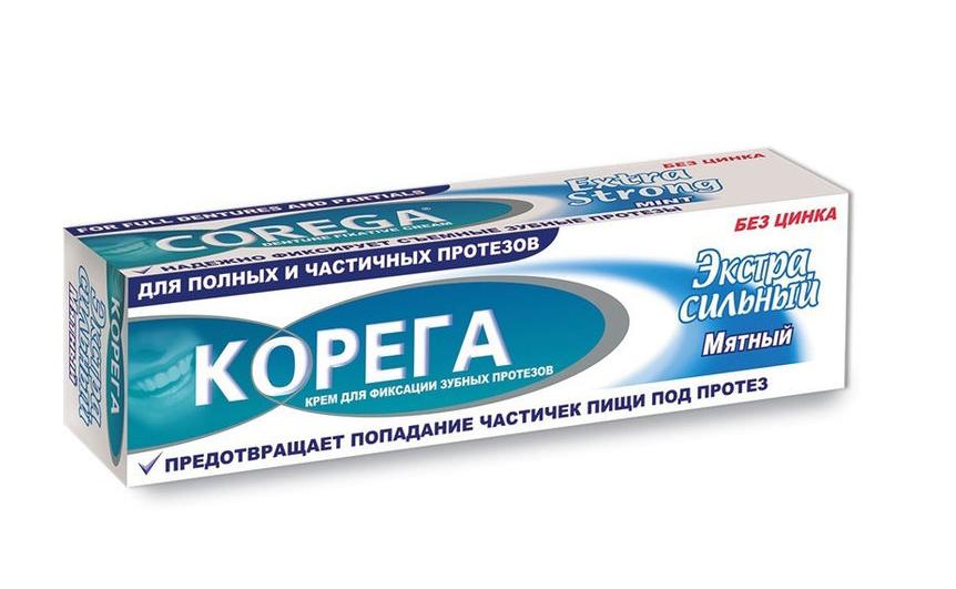 Крем для фиксации зубных протезов Corega Extra Strong Mint 70г №1