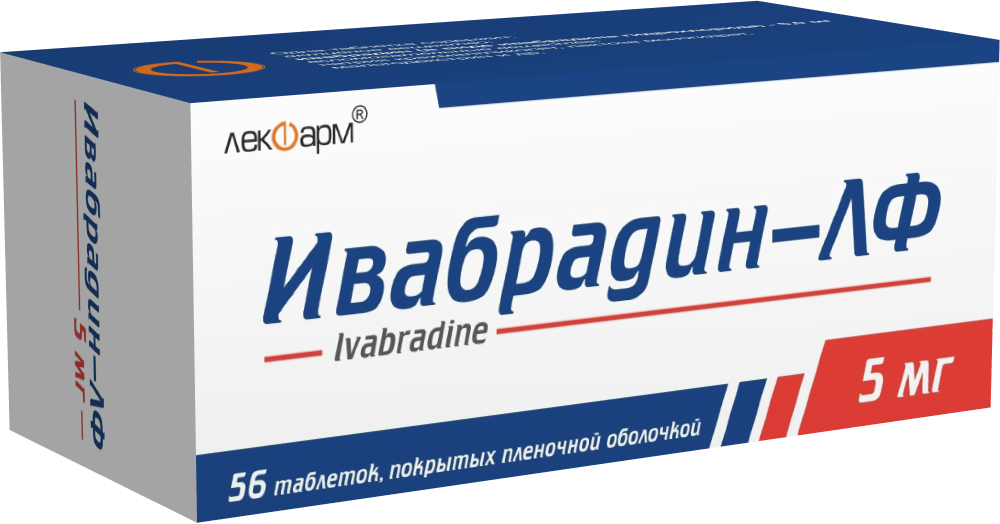 Ивабрадин-ЛФ таблетки п/о 5мг упаковка №56