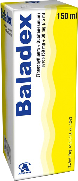 Баладекс сироп 50мг/5мл 30мг/5мл 150мл флакон с мерным стаканчиком №1