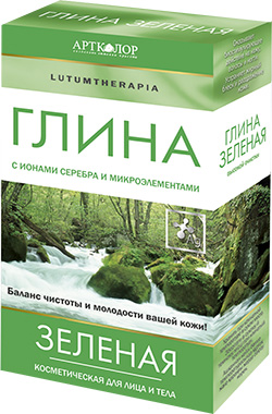 Глина косметическая зеленая LUTUMTHERAPIA для лица и тела 100г