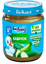 Пюре БЕЛЛАКТ Кабачок б/с с 4-х месяцев 100г