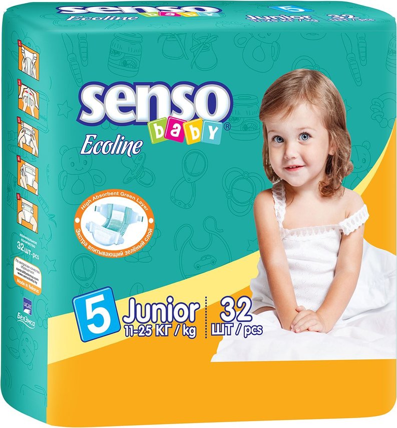 Подгузники детские  SENSO BABY  5 (11-25 кг) №32